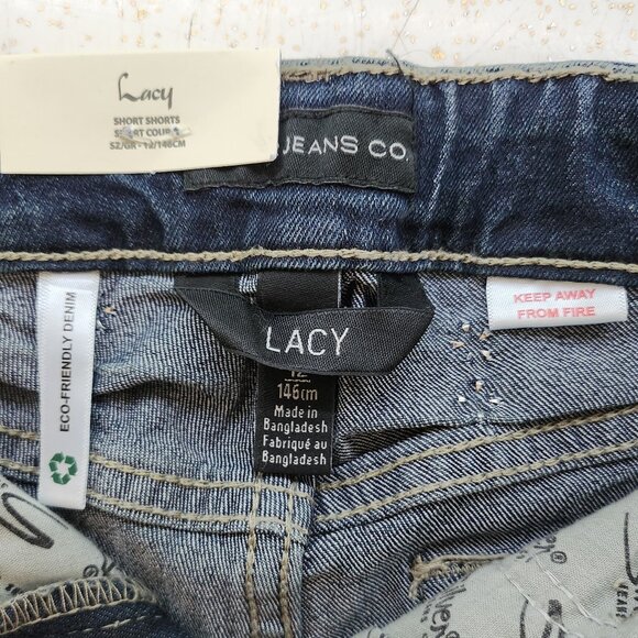 Y2K Girls Shorts with Embroidery & Rhinestones - Picture 6 of 8